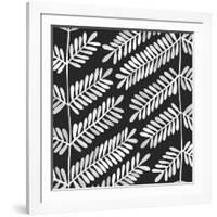 Leaflets Black Pattern-Cat Coquillette-Framed Giclee Print