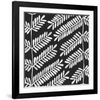 Leaflets Black Pattern-Cat Coquillette-Framed Giclee Print