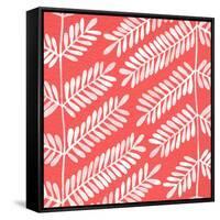 Leaflets Melon Pattern-Cat Coquillette-Framed Stretched Canvas