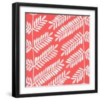 Leaflets Melon Pattern-Cat Coquillette-Framed Art Print