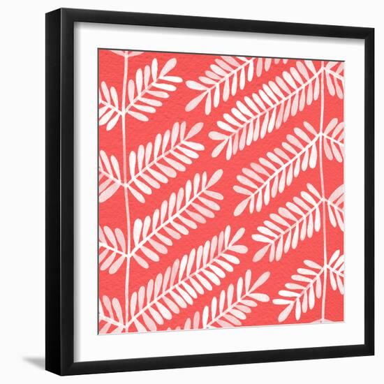 Leaflets Melon Pattern-Cat Coquillette-Framed Art Print