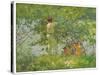 Leafy June, 1909 (Oil on Canvas)-Henry Scott Tuke-Stretched Canvas
