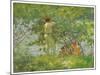 Leafy June, 1909 (Oil on Canvas)-Henry Scott Tuke-Mounted Giclee Print