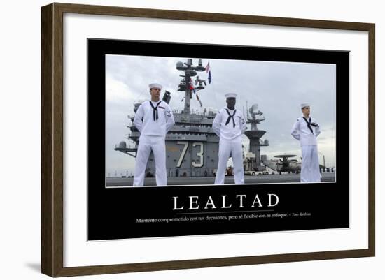 Lealtad. Cita Inspiradora Y Póster Motivacional-null-Framed Photographic Print