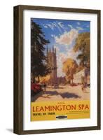 Leamington, England - Royal Spa, Street View British Railways Poster-Lantern Press-Framed Art Print