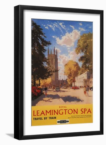 Leamington, England - Royal Spa, Street View British Railways Poster-Lantern Press-Framed Art Print