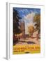 Leamington, England - Royal Spa, Street View British Railways Poster-Lantern Press-Framed Art Print