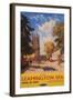 Leamington, England - Royal Spa, Street View British Railways Poster-Lantern Press-Framed Art Print