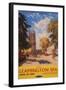 Leamington, England - Royal Spa, Street View British Railways Poster-Lantern Press-Framed Art Print