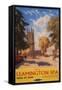 Leamington, England - Royal Spa, Street View British Railways Poster-Lantern Press-Framed Stretched Canvas
