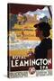 Leamington, England - Royal Spa, Woman Drinking Water Rail Poster-Lantern Press-Stretched Canvas