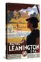 Leamington, England - Royal Spa, Woman Drinking Water Rail Poster-Lantern Press-Stretched Canvas