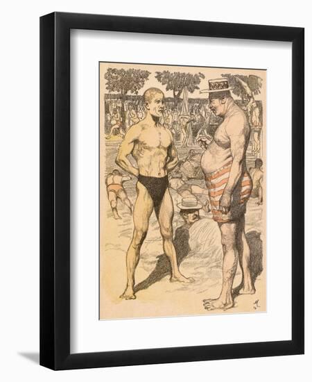 Lean and Portly 1904-Adolf Munzer-Framed Art Print