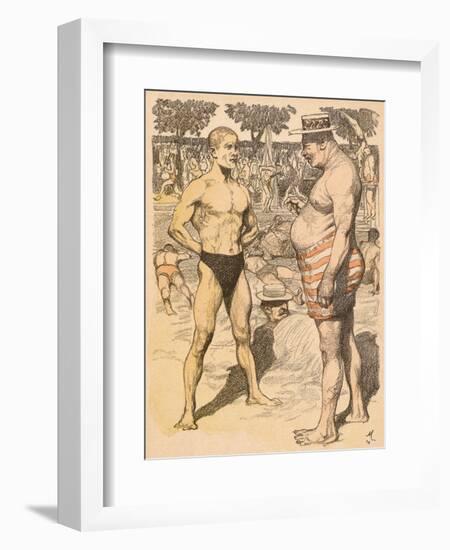 Lean and Portly 1904-Adolf Munzer-Framed Art Print