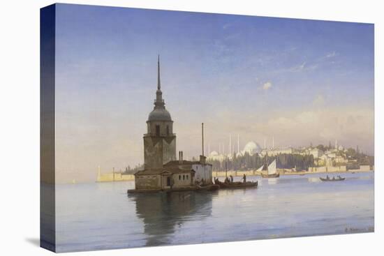 Leander's Tower with Constantinople Beyond-Carl Neumann-Stretched Canvas