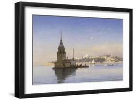 Leander's Tower with Constantinople Beyond-Carl Neumann-Framed Giclee Print