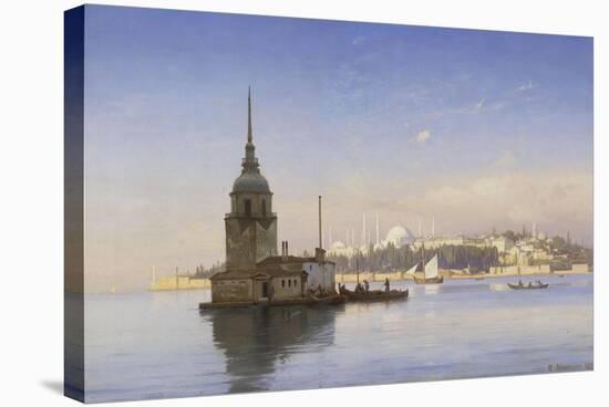 Leander's Tower with Constantinople Beyond-Carl Neumann-Stretched Canvas