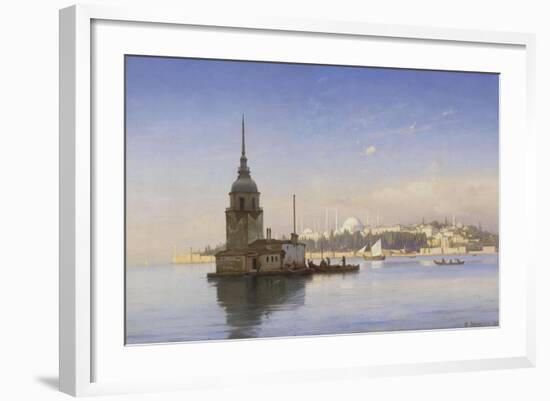 Leander's Tower with Constantinople Beyond-Carl Neumann-Framed Giclee Print