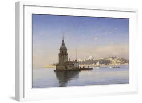 Leander's Tower with Constantinople Beyond-Carl Neumann-Framed Giclee Print