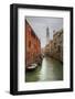 Leaning Bell Tower Along Venetian Canal, Venice, Italy-Darrell Gulin-Framed Photographic Print