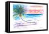 Leaning Palm For Relaxing On Tortola British Virgin Islands-M. Bleichner-Framed Stretched Canvas