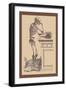 Leaning Skeleton-Andreas Vesalius-Framed Art Print