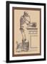 Leaning Skeleton-Andreas Vesalius-Framed Art Print
