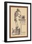 Leaning Skeleton-Andreas Vesalius-Framed Art Print