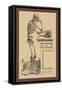 Leaning Skeleton-Andreas Vesalius-Framed Stretched Canvas