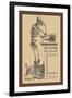 Leaning Skeleton-Andreas Vesalius-Framed Art Print