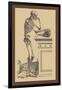 Leaning Skeleton-Andreas Vesalius-Framed Art Print