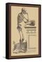Leaning Skeleton-Andreas Vesalius-Framed Stretched Canvas