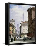 Leaning Tower, Bologna-William Callow-Framed Stretched Canvas