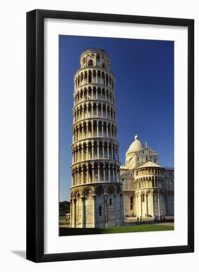 Leaning Tower of Pisa and Pisa Cathedral, Piazza Del Duomo, Pisa, Tuscany, Italy-Robert Francis-Framed Photographic Print