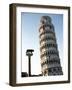 Leaning Tower of Pisa and sculpure of Romulus and Remus being nursed by the she-wolf, Italy-Werner Forman-Framed Photographic Print