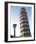 Leaning Tower of Pisa and sculpure of Romulus and Remus being nursed by the she-wolf, Italy-Werner Forman-Framed Photographic Print