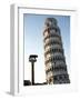 Leaning Tower of Pisa and sculpure of Romulus and Remus being nursed by the she-wolf, Italy-Werner Forman-Framed Photographic Print