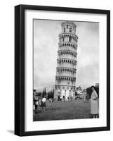 Leaning Tower of Pisa, Italy, May 1955-null-Framed Photographic Print