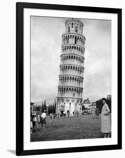 Leaning Tower of Pisa, Italy, May 1955-null-Framed Photographic Print