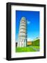 Leaning Tower of Pisa or Torre Pendente Di Pisa, Miracle Square or Piazza Dei Miracoli. Tuscany, It-stevanzz-Framed Photographic Print
