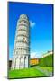 Leaning Tower of Pisa or Torre Pendente Di Pisa, Miracle Square or Piazza Dei Miracoli. Tuscany, It-stevanzz-Mounted Photographic Print