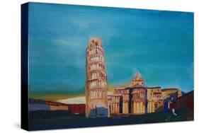 Leaning Tower of Pisa with Cathedral Square Italy-Markus Bleichner-Stretched Canvas