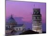 Leaning Tower (Torre Pendente) and Duomo / Night View, Pisa, Tuscany (Toscana), Italy-Steve Vidler-Mounted Photographic Print