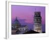 Leaning Tower (Torre Pendente) and Duomo / Night View, Pisa, Tuscany (Toscana), Italy-Steve Vidler-Framed Photographic Print