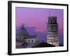 Leaning Tower (Torre Pendente) and Duomo / Night View, Pisa, Tuscany (Toscana), Italy-Steve Vidler-Framed Photographic Print