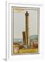 Leaning Towers of Bologna, Italy - La Garidenda and Torre Degli Asinelli-null-Framed Photographic Print