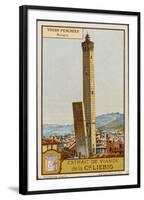 Leaning Towers of Bologna, Italy - La Garidenda and Torre Degli Asinelli-null-Framed Photographic Print