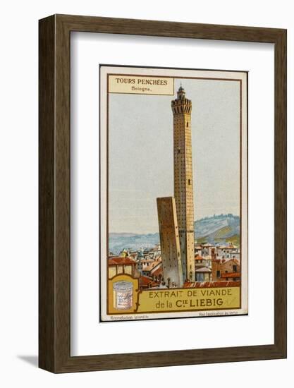 Leaning Towers of Bologna, Italy - La Garidenda and Torre Degli Asinelli-null-Framed Photographic Print