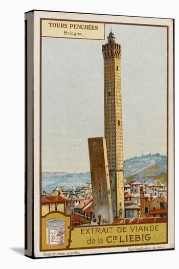 Leaning Towers of Bologna, Italy - La Garidenda and Torre Degli Asinelli-null-Stretched Canvas