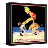 Leap Frog - Child Life-John Gee-Framed Stretched Canvas
